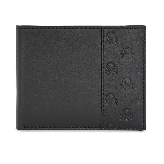 United Colors OF Benetton Genaro Men Passcase Wallet - Black