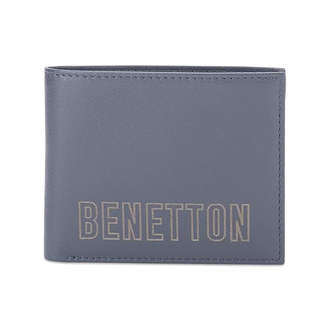 United Colors OF Benetton Selik Leather Global Coin Wallet for Men - Navy