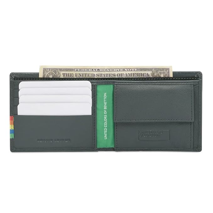 United Colors OF Benetton Men Kinman Global Coin Wallet - Green