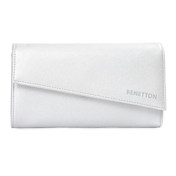 United Colors OF Benetton Elyna Women Wallet - Metallic Silver