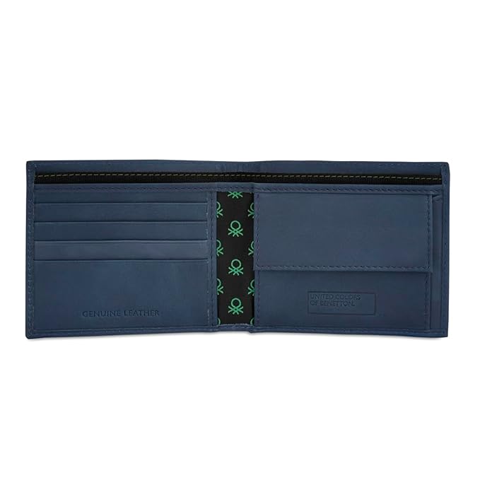 United Colors Of Benetton Corso Men Global Coin Wallet - Navy