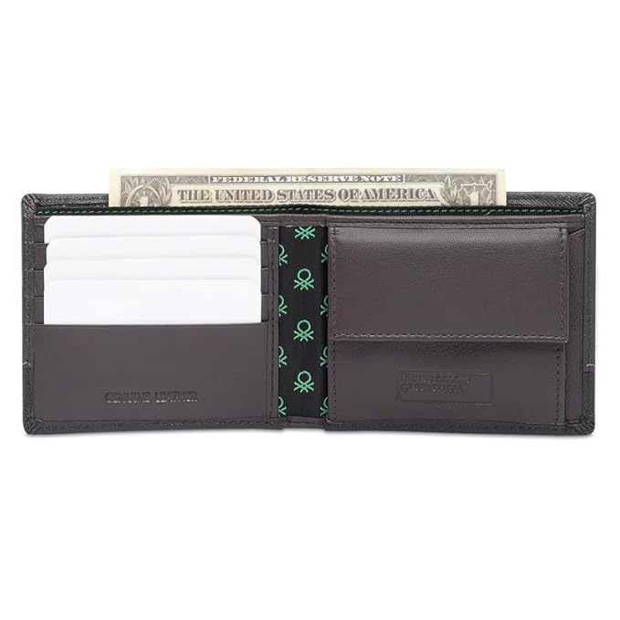 United Colors OF Benetton Men Broward Global Coin Wallet - Brown