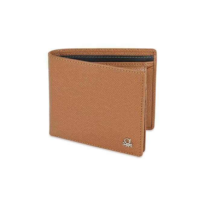 United Colors oF Benetton Novara Leather Multicard Coin Wallet for Men - Tan