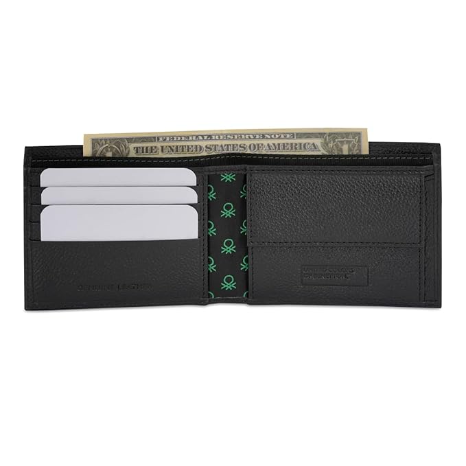 United Colors Of Benetton Alfrid Men Global Coin Wallet - Black