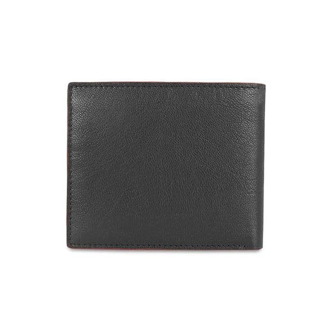 United Colors OF Benetton Caspian Leather Passcase Wallet for Men - Black