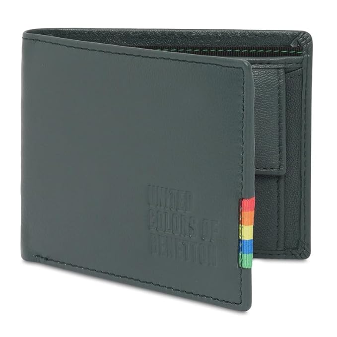 United Colors OF Benetton Men Kinman Global Coin Wallet - Green