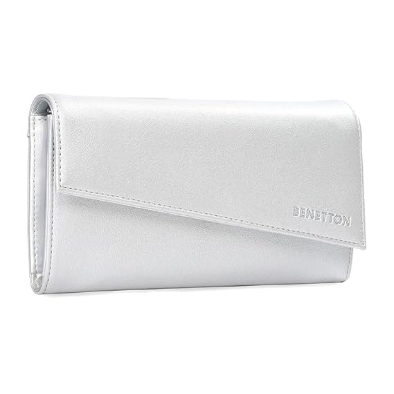 United Colors OF Benetton Elyna Women Wallet - Metallic Silver