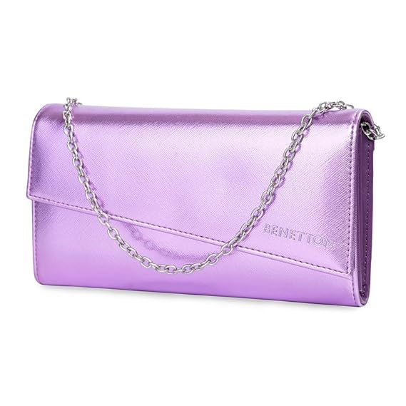 United Colors OF Benetton Elyna Women Wallet - Metallic Purple