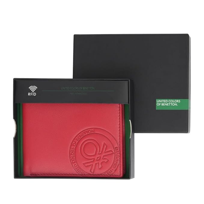 United Colors OF Benetton Men Serrat Global Coin Wallet - Red