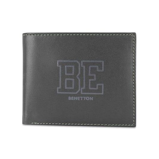 United Colors OF Benetton Valen Leather Global Coin Wallet for Men - Black