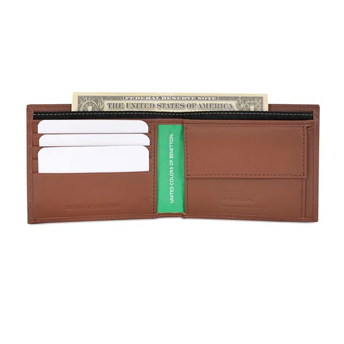 United Colors Of Benetton Quinell Men Global Coin Wallet - Tan