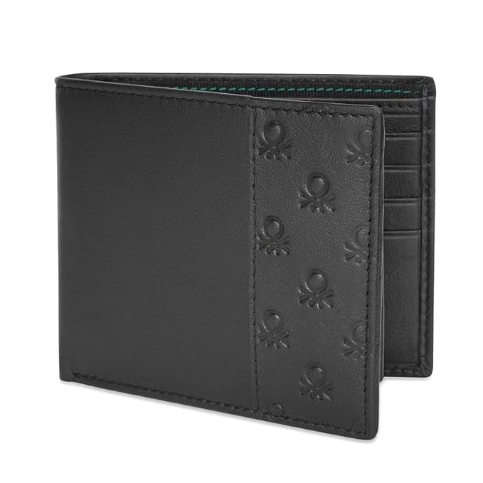 United Colors OF Benetton Genaro Men Passcase Wallet - Black