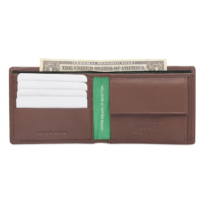 United Colors OF Benetton Men Owens Global Coin Wallet - Tan