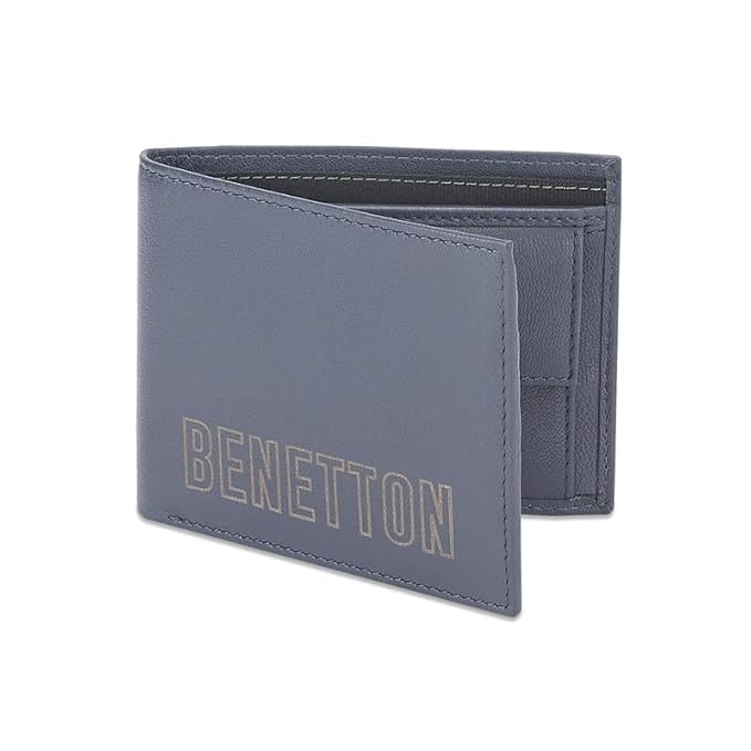 United Colors OF Benetton Selik Leather Global Coin Wallet for Men - Navy