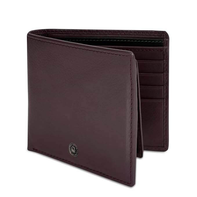 United Colors OF Benetton Davide Men Passcase Wallet - Wine