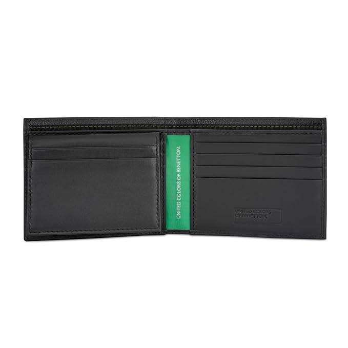 United Colors OF Benetton Aloise Men Passcase Wallet - Black