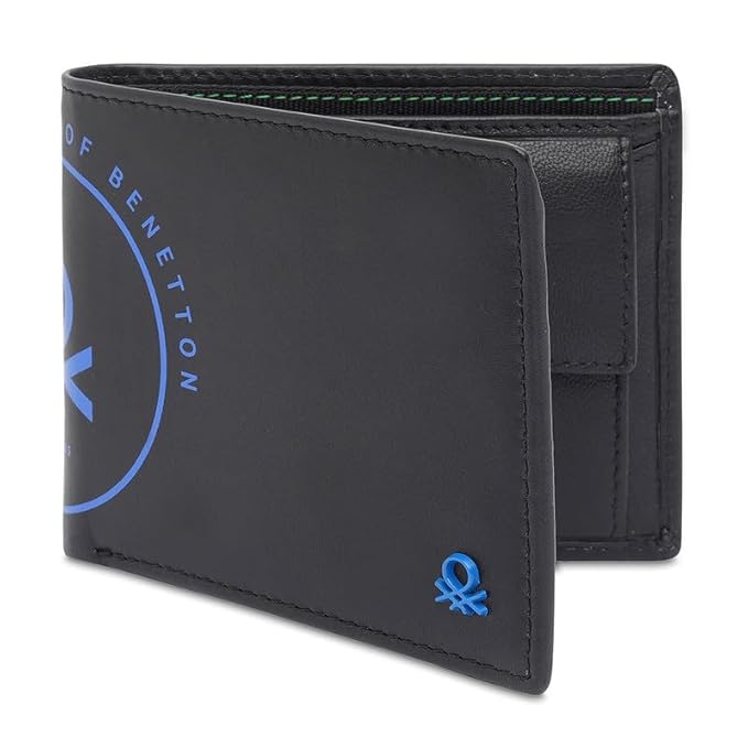 United Colors OF Benetton Men Tuxis Global Coin Wallet - Black