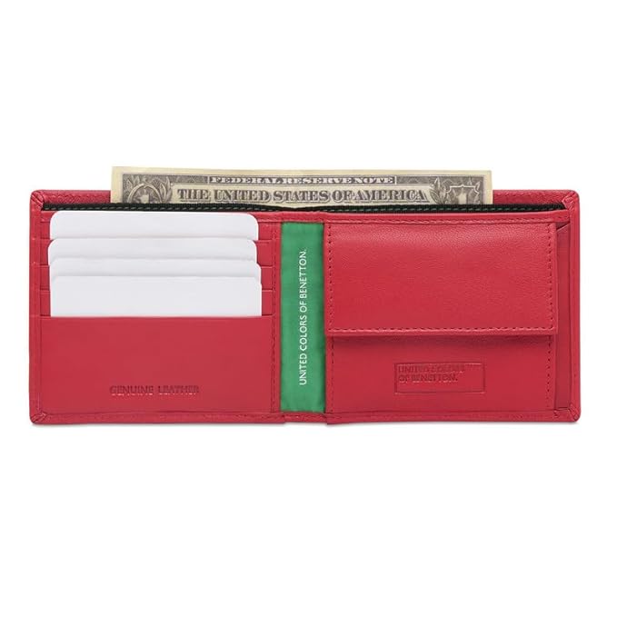 United Colors OF Benetton Men Serrat Global Coin Wallet - Red