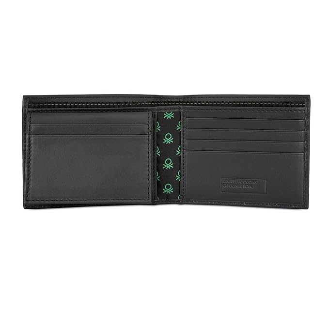 United Colors Of Benetton Ainara Men Passcase Wallet - Black