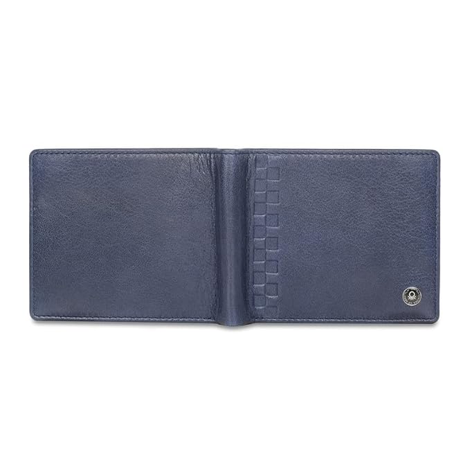 United Colors OF Benetton Camrin Leather Global Coin Wallet for Men - Navy