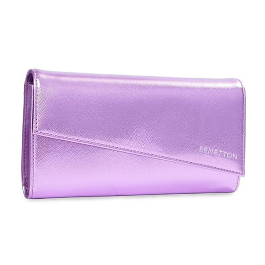 United Colors OF Benetton Elyna Women Wallet - Metallic Purple