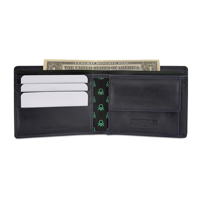 United Colors Of Benetton Roscoe Men Global Coin Wallet - Navy