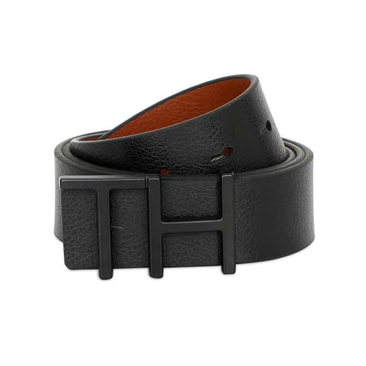 Tommy Hilfiger Cusack Leather Reversible Belt For Men Black+Tan