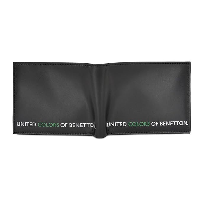 United Colors Of Benetton Ainara Men Passcase Wallet - Black