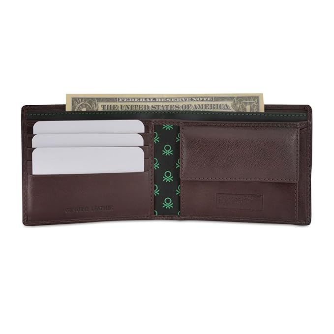 United Colors Of Benetton Roscoe Men Global Coin Wallet - Brown