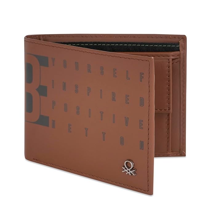 United Colors Of Benetton Quinell Men Global Coin Wallet - Tan