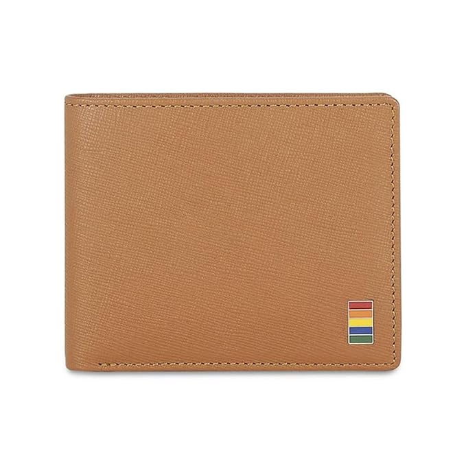 United Colors OF Benetton Roan Leather Global Coin Wallet for Men - Tan