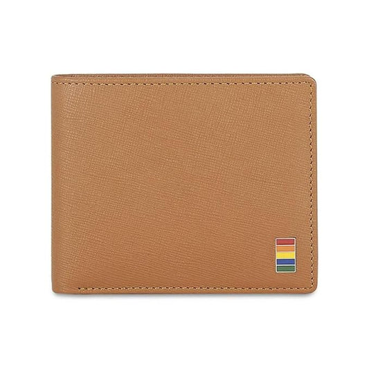 United Colors OF Benetton Roan Leather Global Coin Wallet for Men - Tan