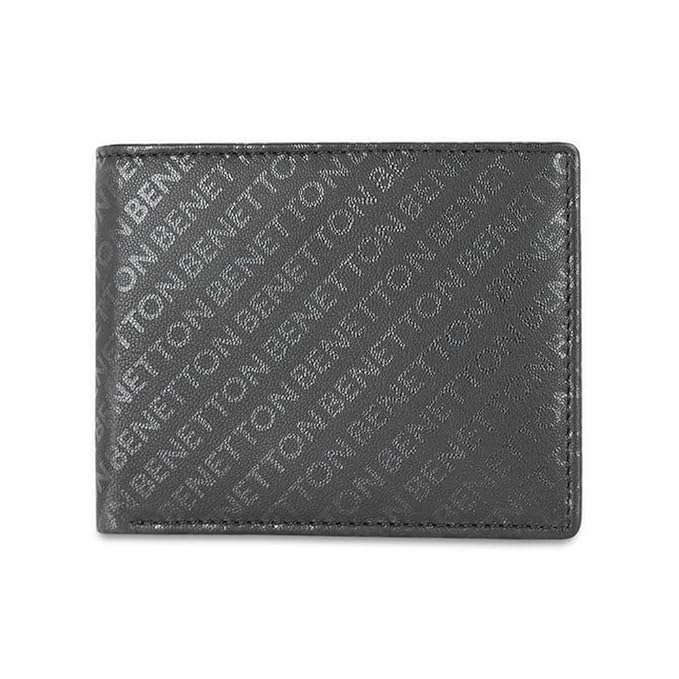 United Colors OF Benetton Nolen Leather Global Coin Wallet for Men - Black,