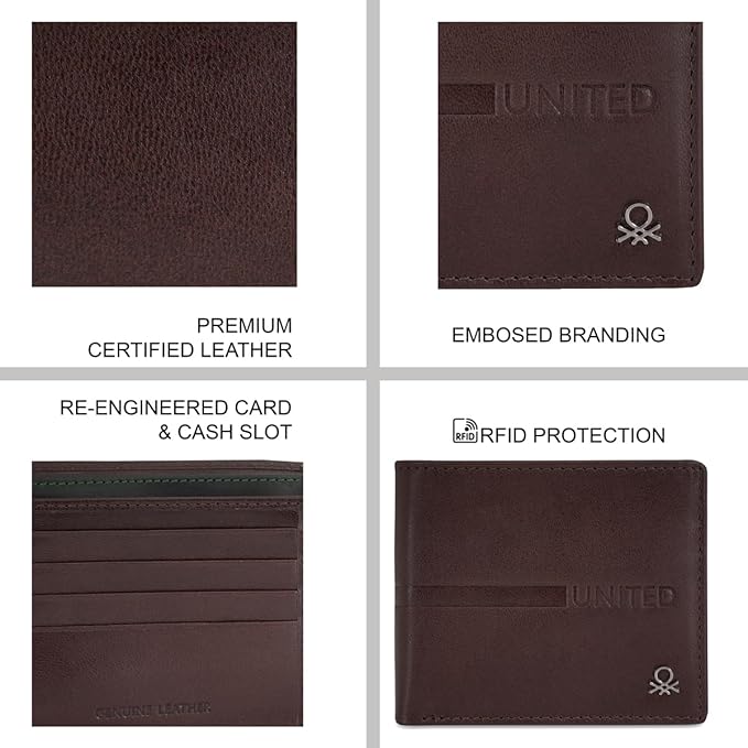 United Colors Of Benetton Roscoe Men Global Coin Wallet - Brown