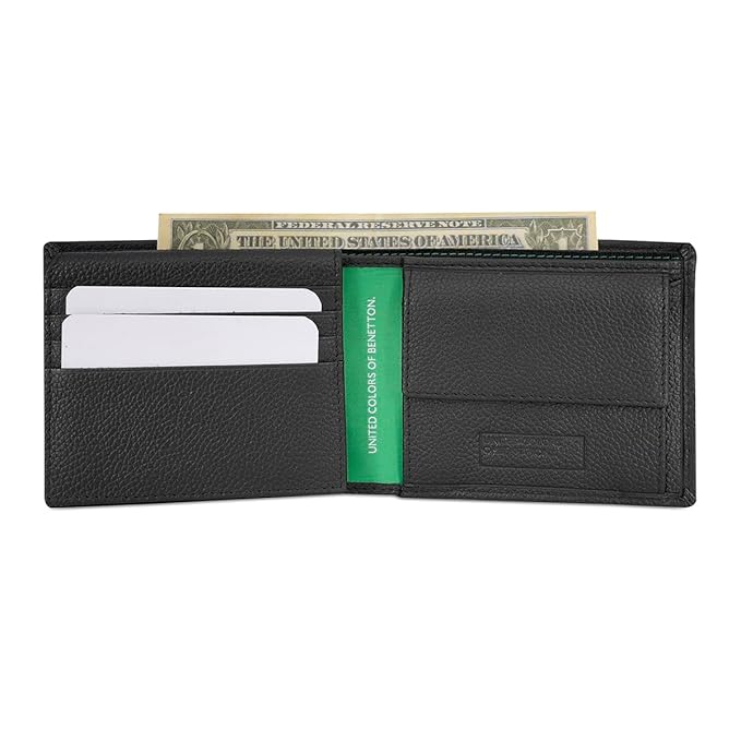 United Colors OF Benetton Fenwick Men Multicard Coin Wallet - Black