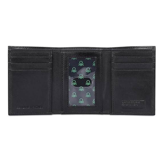 United Colors oF Benetton Chellis Men Trifold Wallet - Black