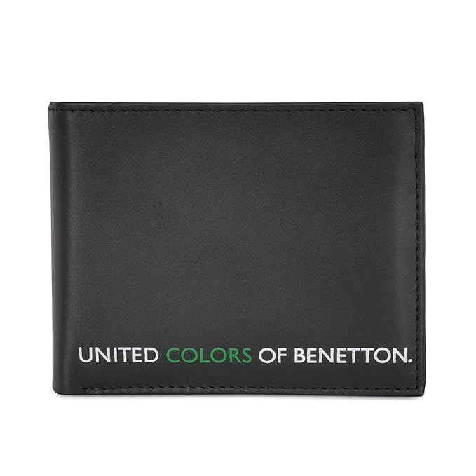 United Colors Of Benetton Ainara Men Passcase Wallet - Black