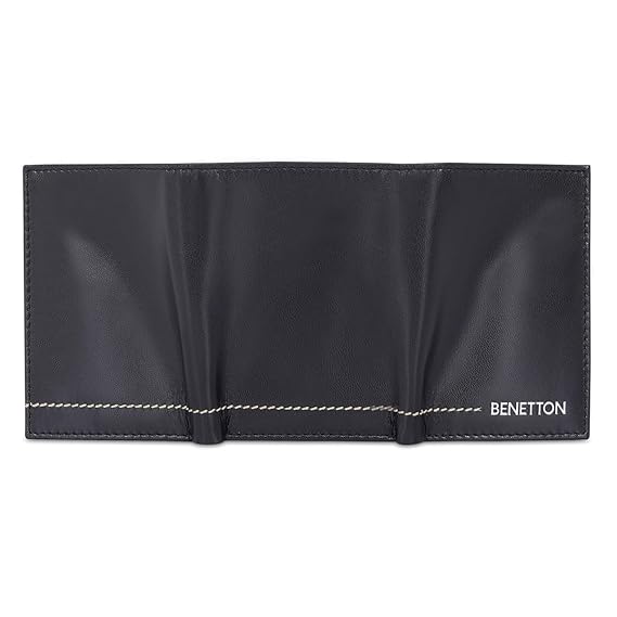 United Colors oF Benetton Chellis Men Trifold Wallet - Black