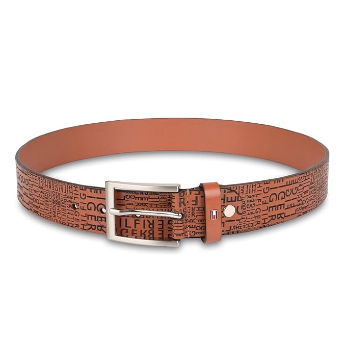 Tommy Hilfiger Alfredo Mens Leather Belt Tan