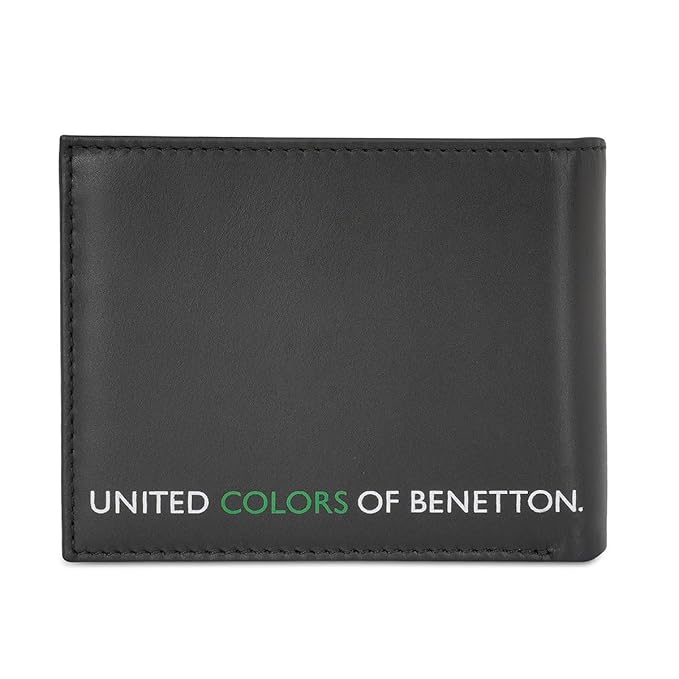 United Colors Of Benetton Ainara Men Passcase Wallet - Black