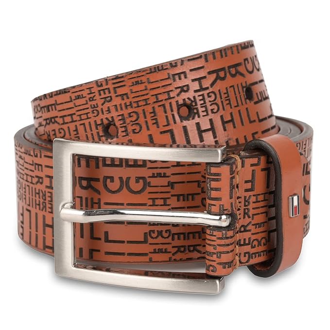 Tommy Hilfiger Alfredo Mens Leather Belt Tan