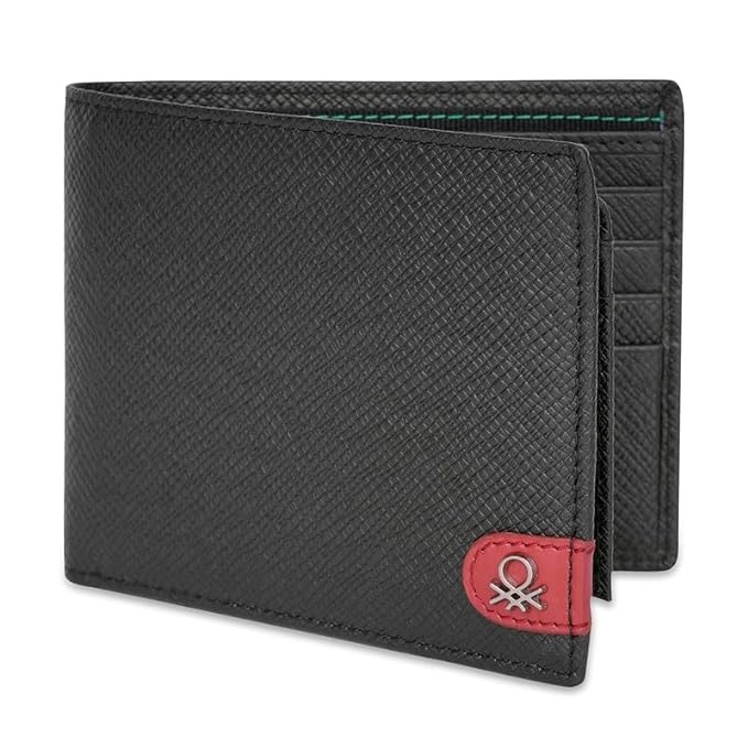 United Colors OF Benetton Adamo Men Passcase Wallet - Black