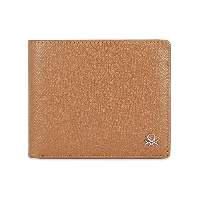 United Colors oF Benetton Novara Leather Multicard Coin Wallet for Men - Tan