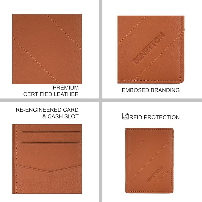 United Colors OF Benetton Ezekiel Men Bifold Tan