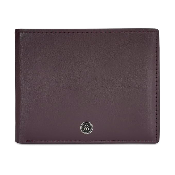 United Colors OF Benetton Davide Men Passcase Wallet - Wine