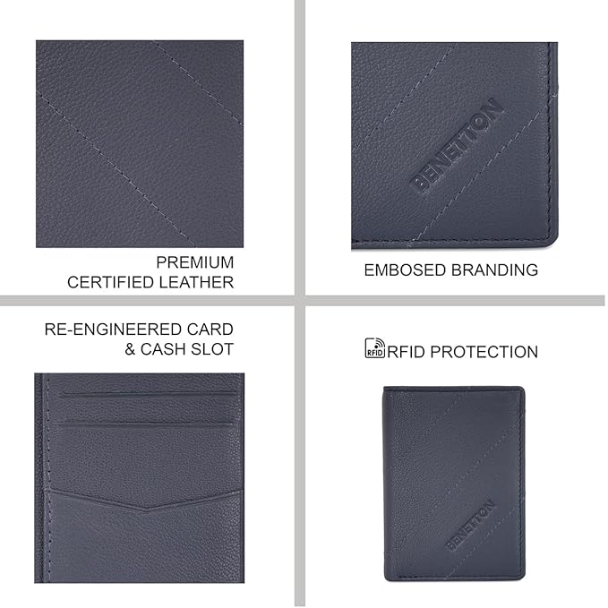 United Colors OF Benetton Ezekiel Men Bifold - Navy