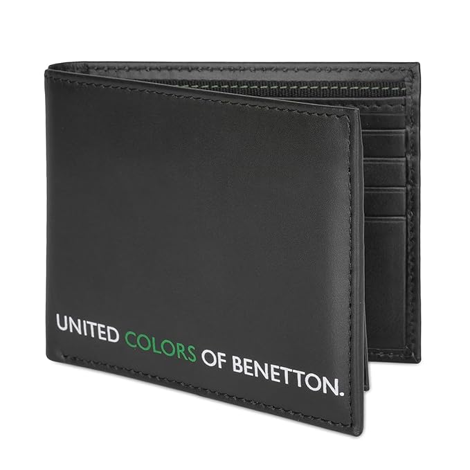 United Colors Of Benetton Ainara Men Passcase Wallet - Black