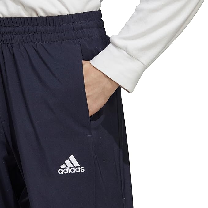 ADIDAS AEROREADY ESSENTIALS STANFORD OPEN HEM EMBROIDERED SMALL LOGO PANTS