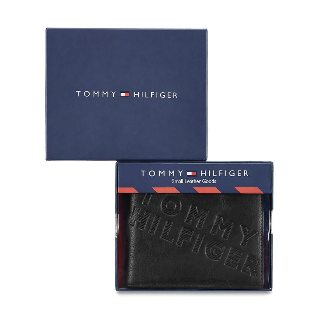 Tommy Hilfiger Oliver Men's Leather Global Coin Wallet Black