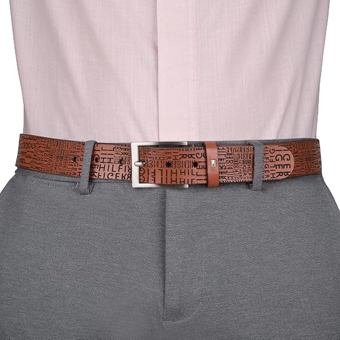 Tommy Hilfiger Alfredo Mens Leather Belt Tan